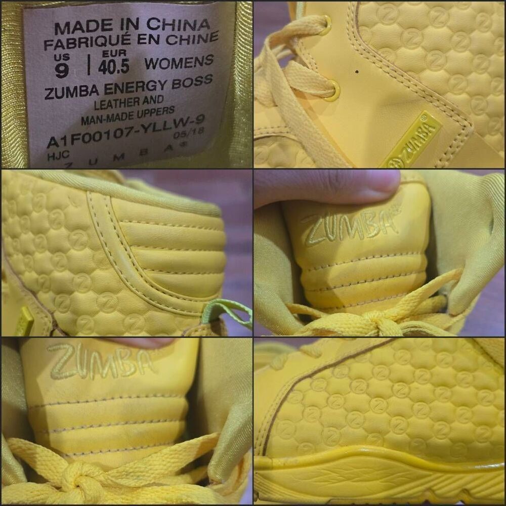 Zumba Energy Boss Yellow High Top Sneakers Size 9 Unisex Athletic Shoes (F019) - Picture 8 of 11